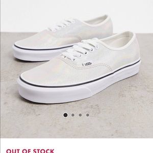 Vans shimmer white sneaker